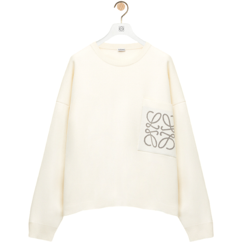 Pull Coton Anagram Blanc