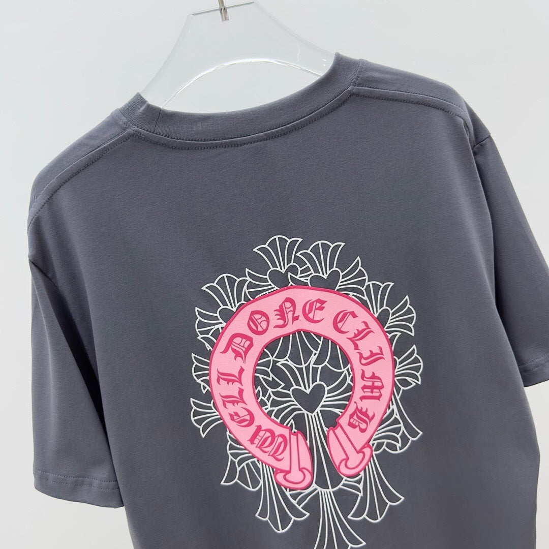 T shirt Chrome black Fer rosé