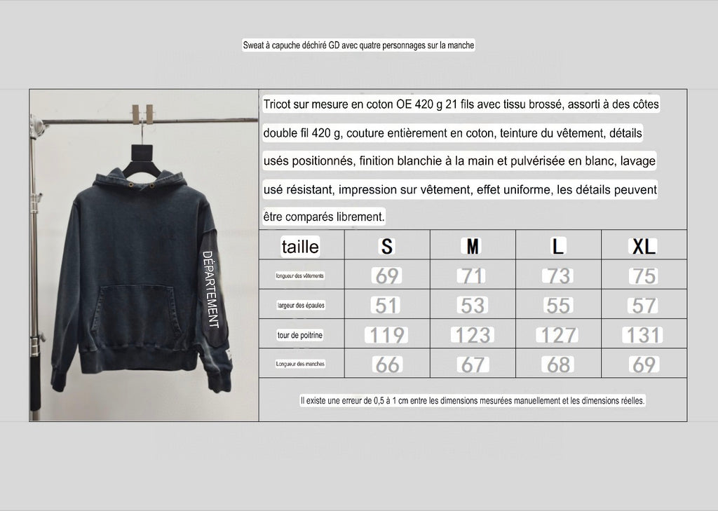 Sweat à capuche déchiré Gallery