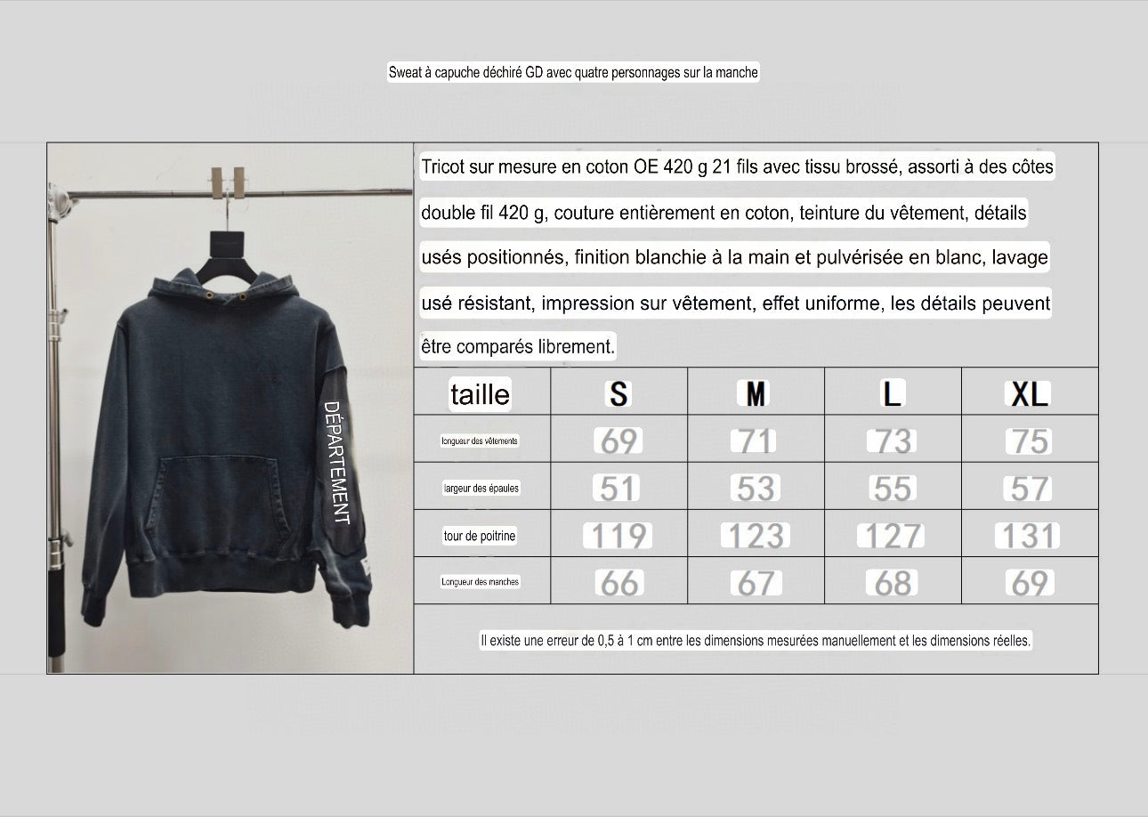 Sweat à capuche déchiré Gallery