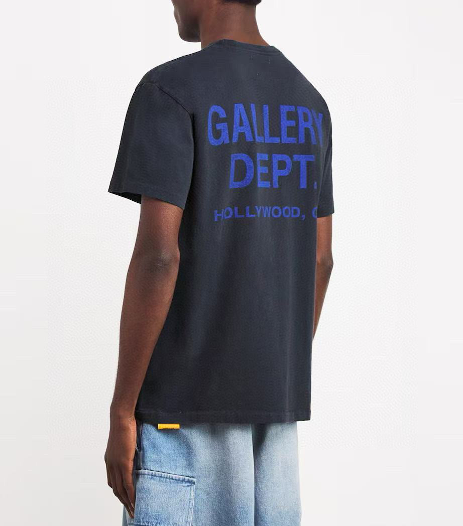T shirt Gallery blue / black basique