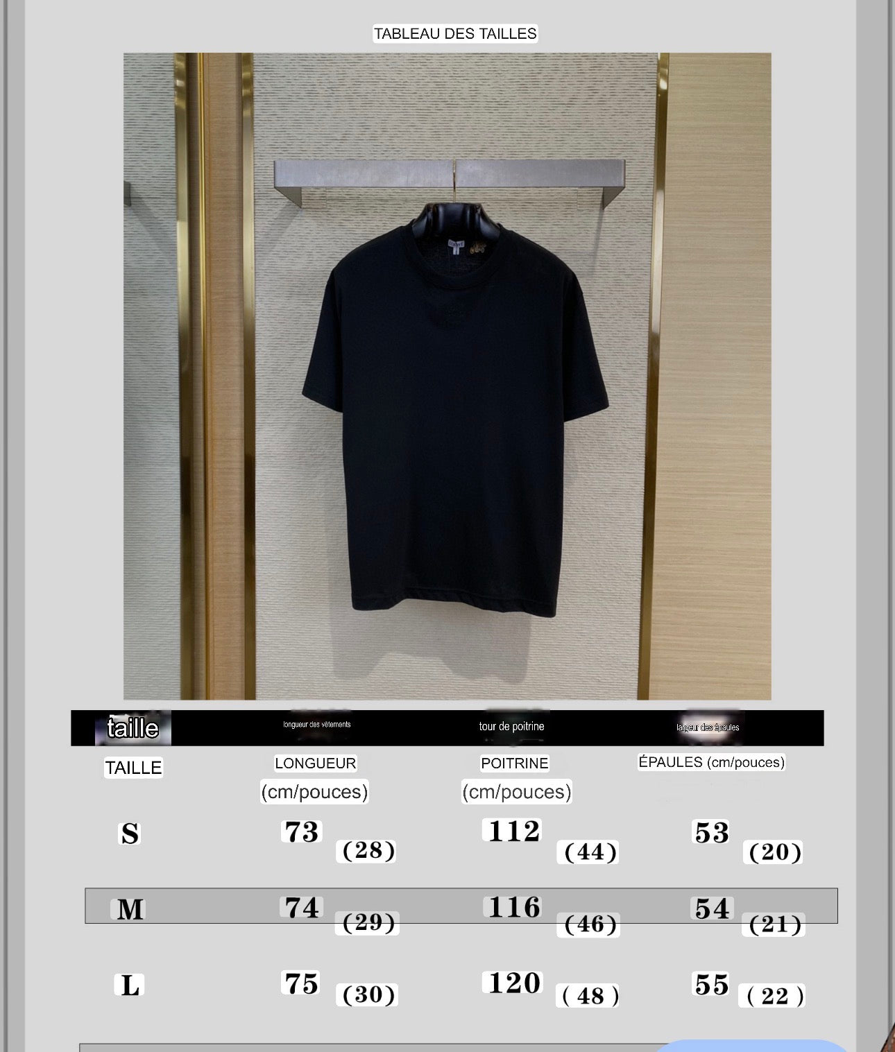 T shirt Loew classique  10/10 noir