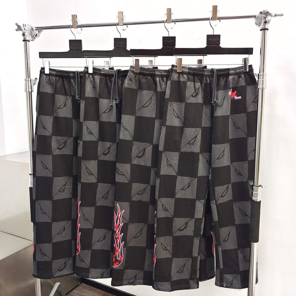 Pantalon Chrome Flamme à carreaux noir