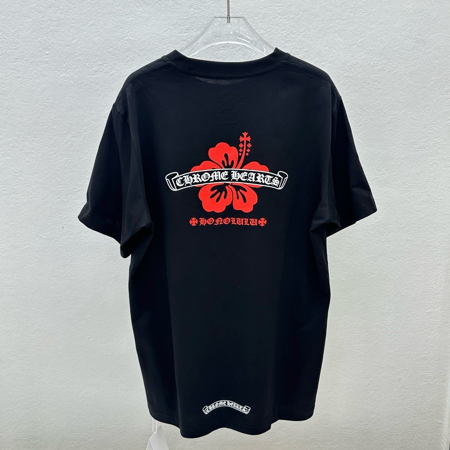 T shirt chrome Flowers black