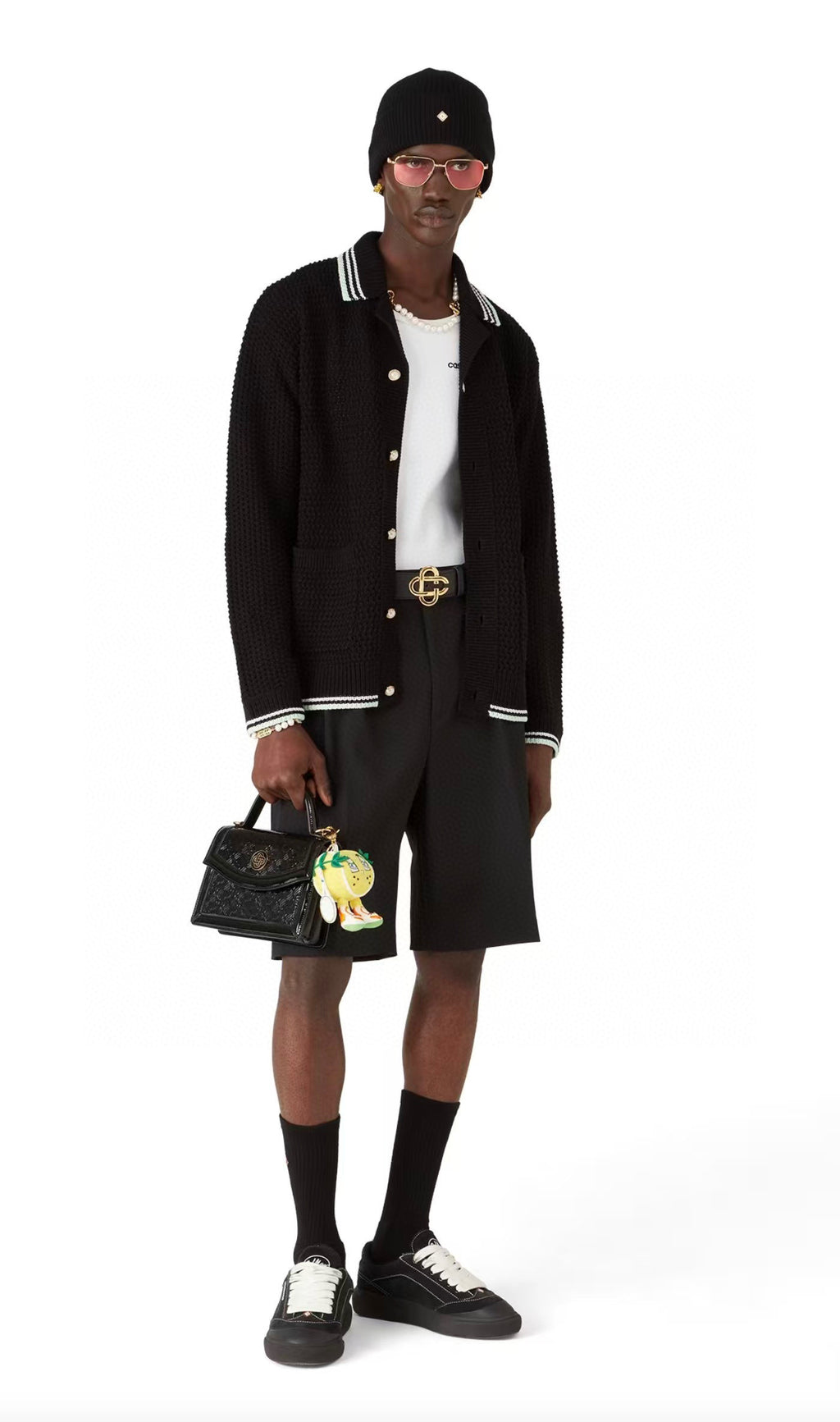 Casa B cardigan en maille à design côtelé