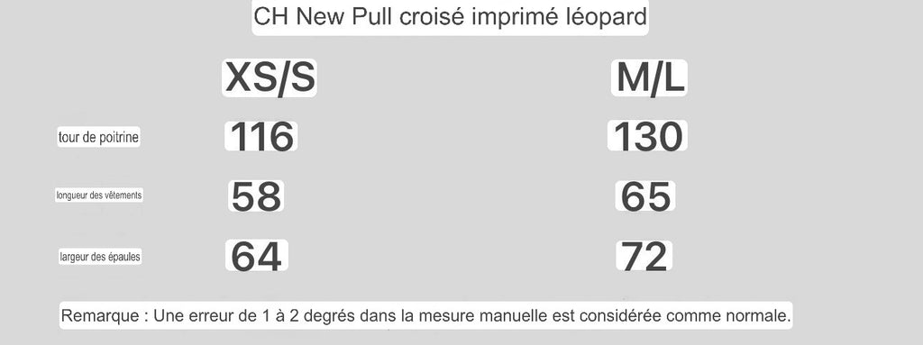 Pull croisé imprimé léopard CHROME