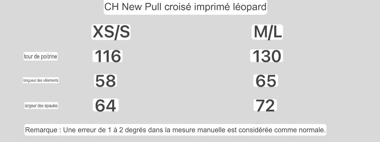 Pull croisé imprimé léopard CHROME