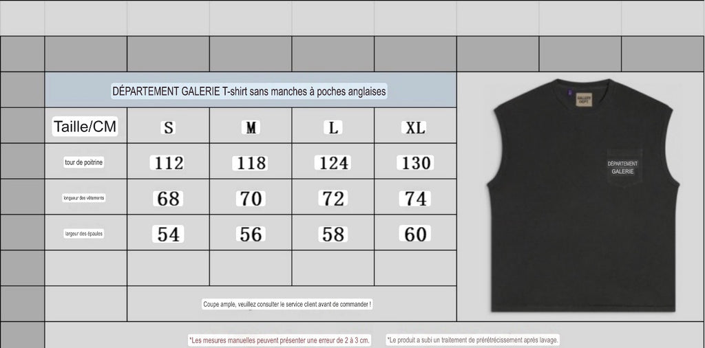 T shirt Gallery Sans manche noir