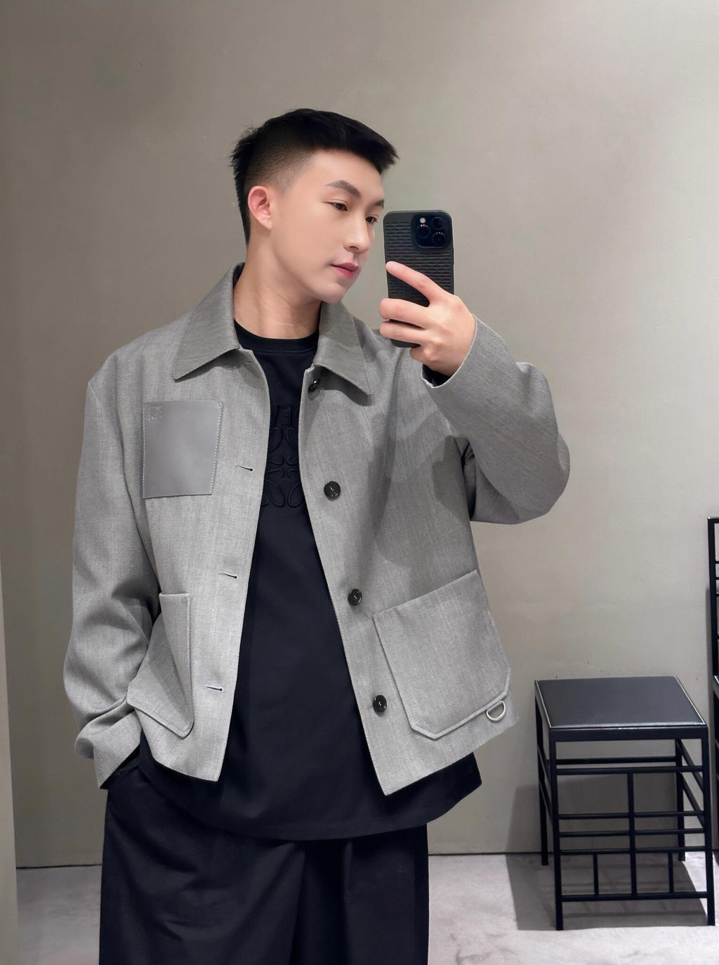 Cardigan en cachemire & laine utilitaire Loew