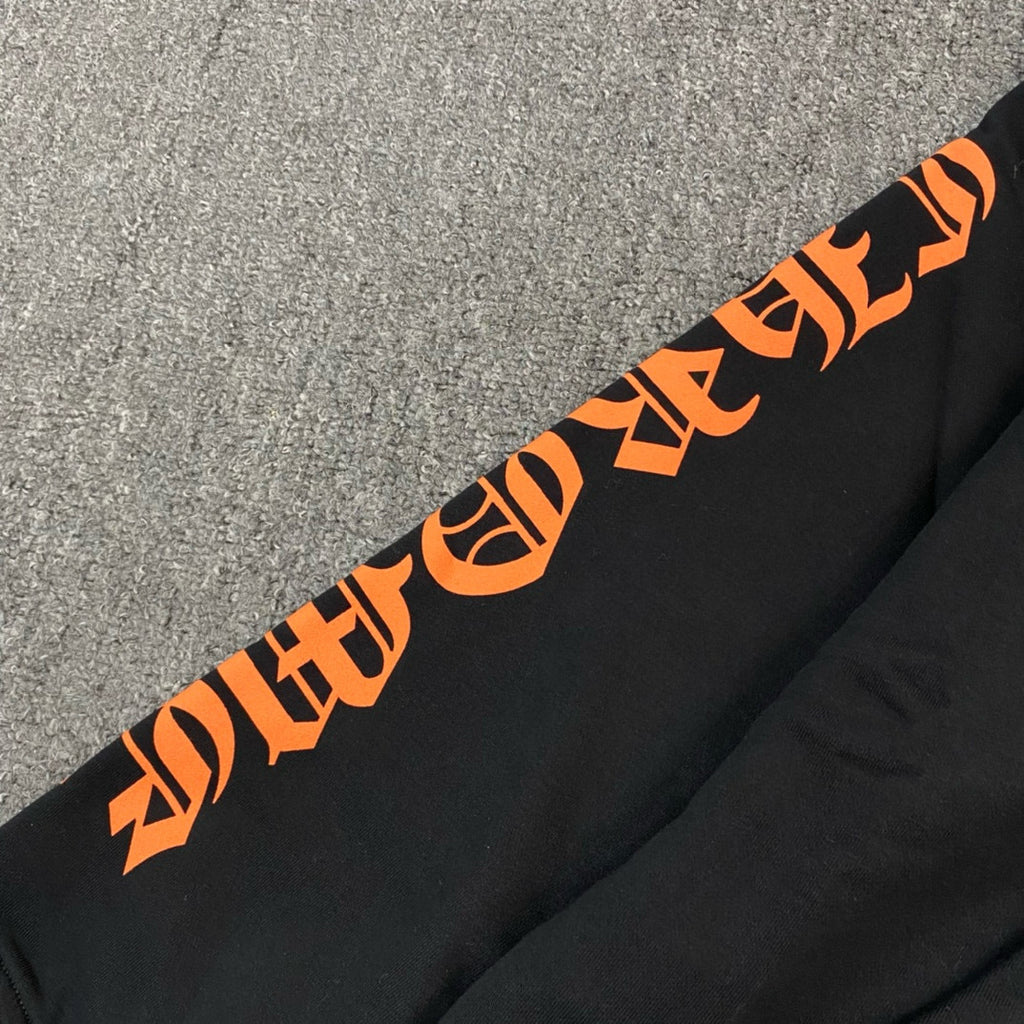 Sweat chrome noir / Orange Citrouille