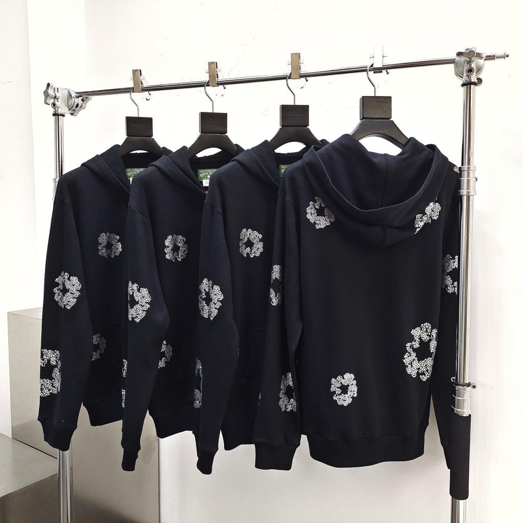 Gilet zippé D.tears black & white brillant