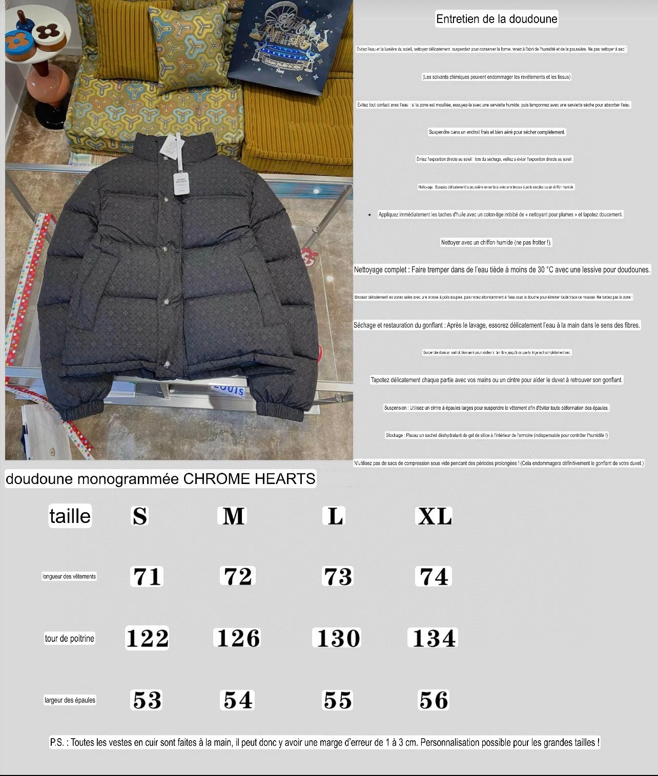 Doudoune chrome black