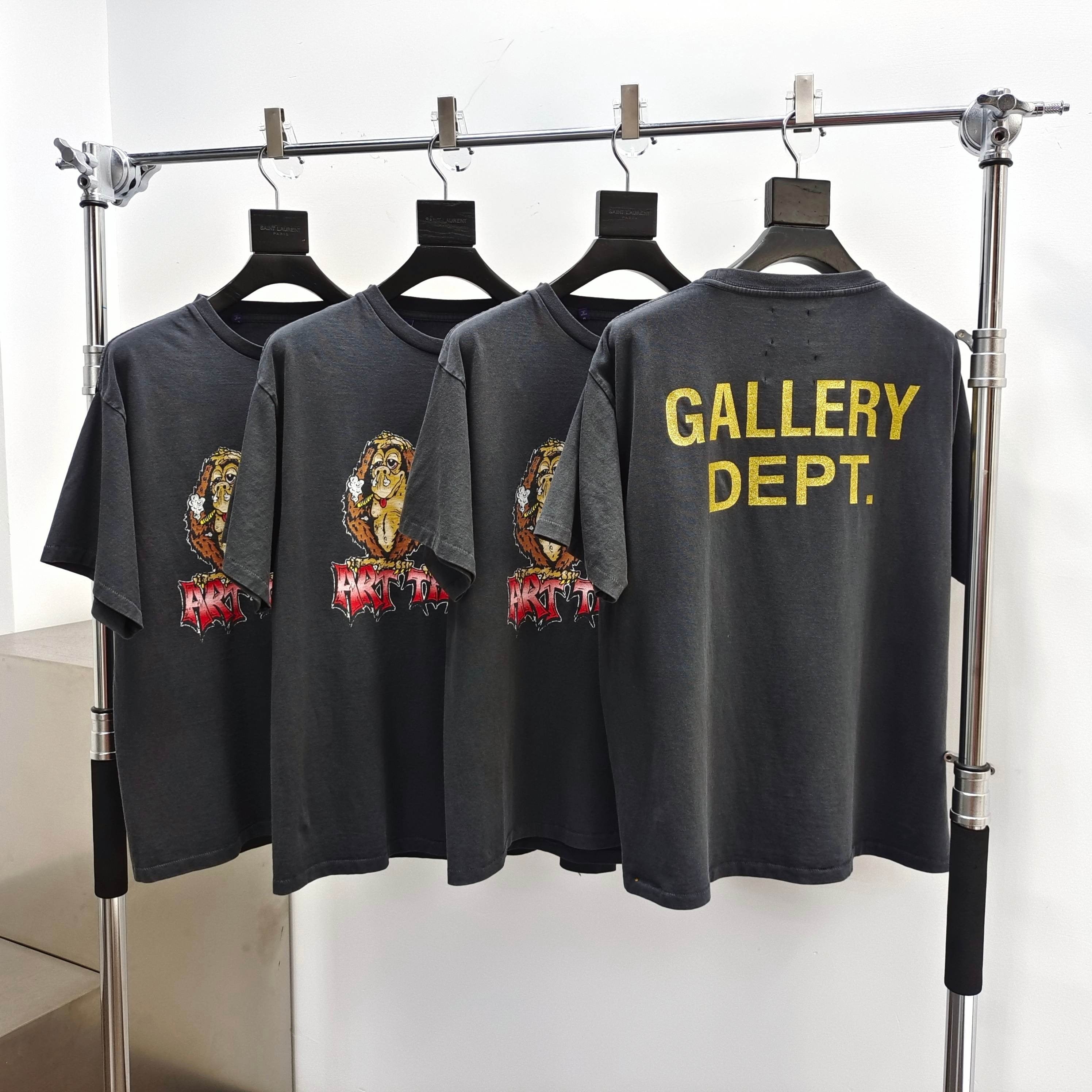 T shirt noir à gorilles GALLERY
