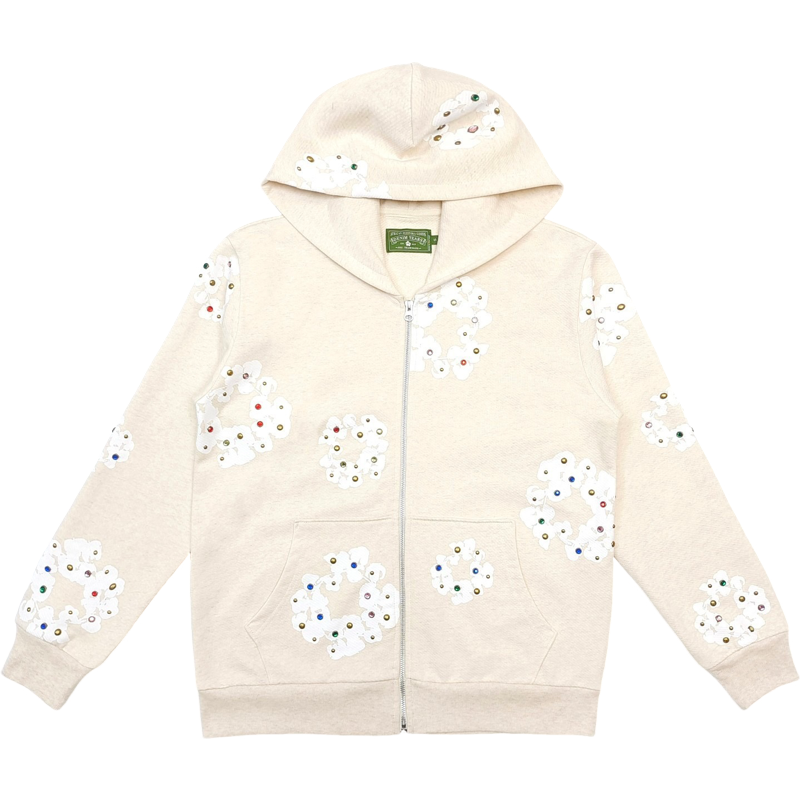 Sweat D.Tears Gaufré beige à motif