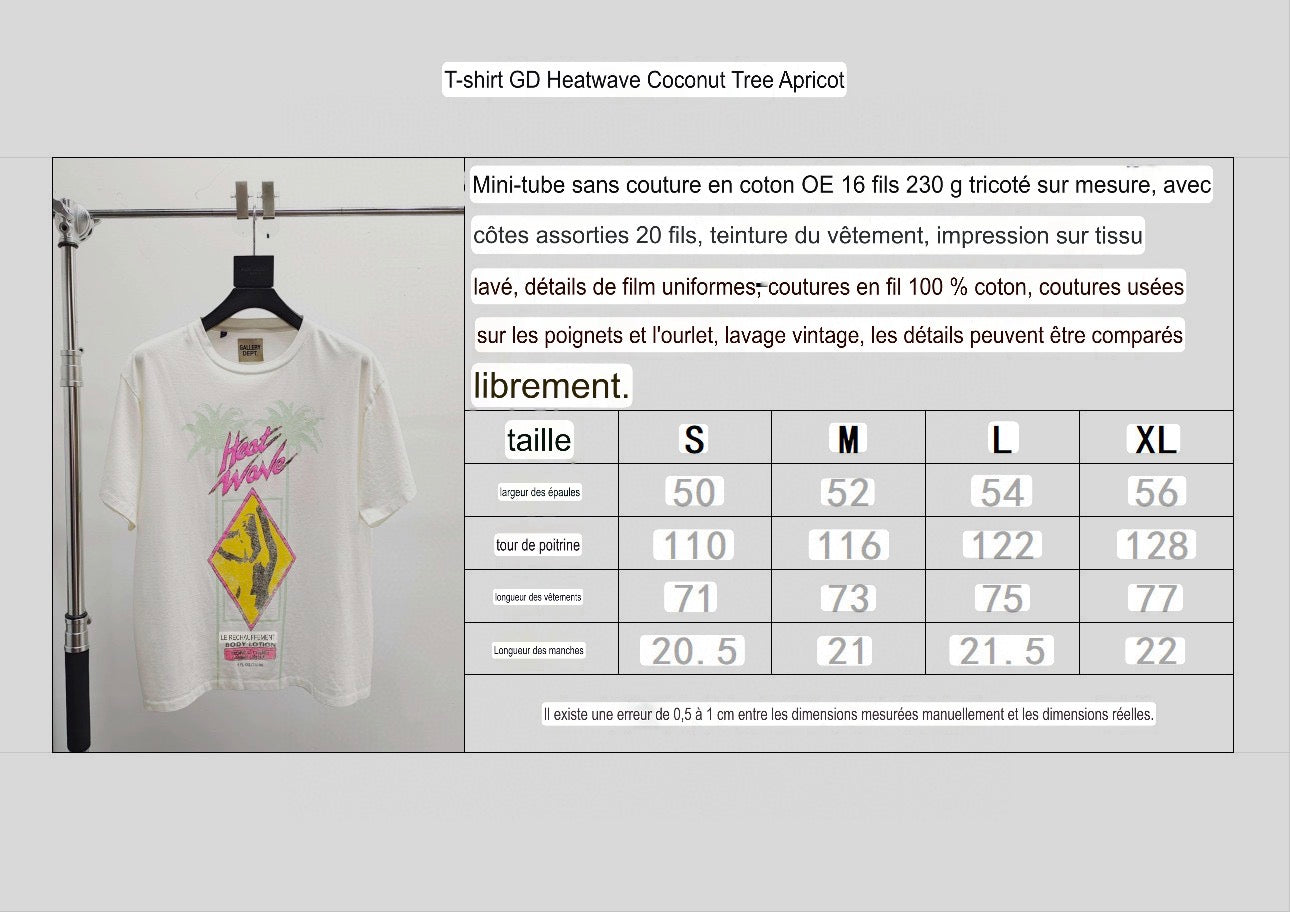 T shirt Gallery Heatwave cocotier Abricot