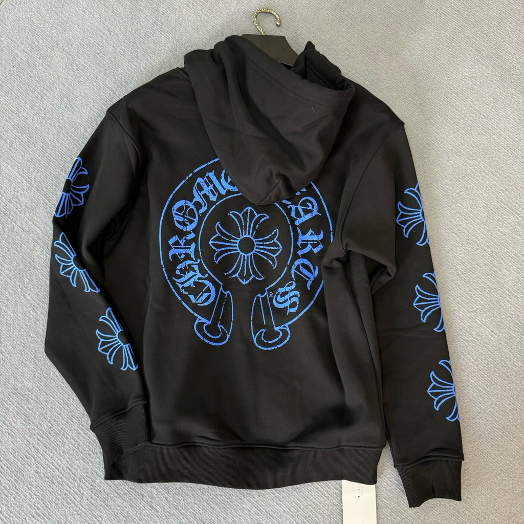 Sweat chrome noir / bleu
