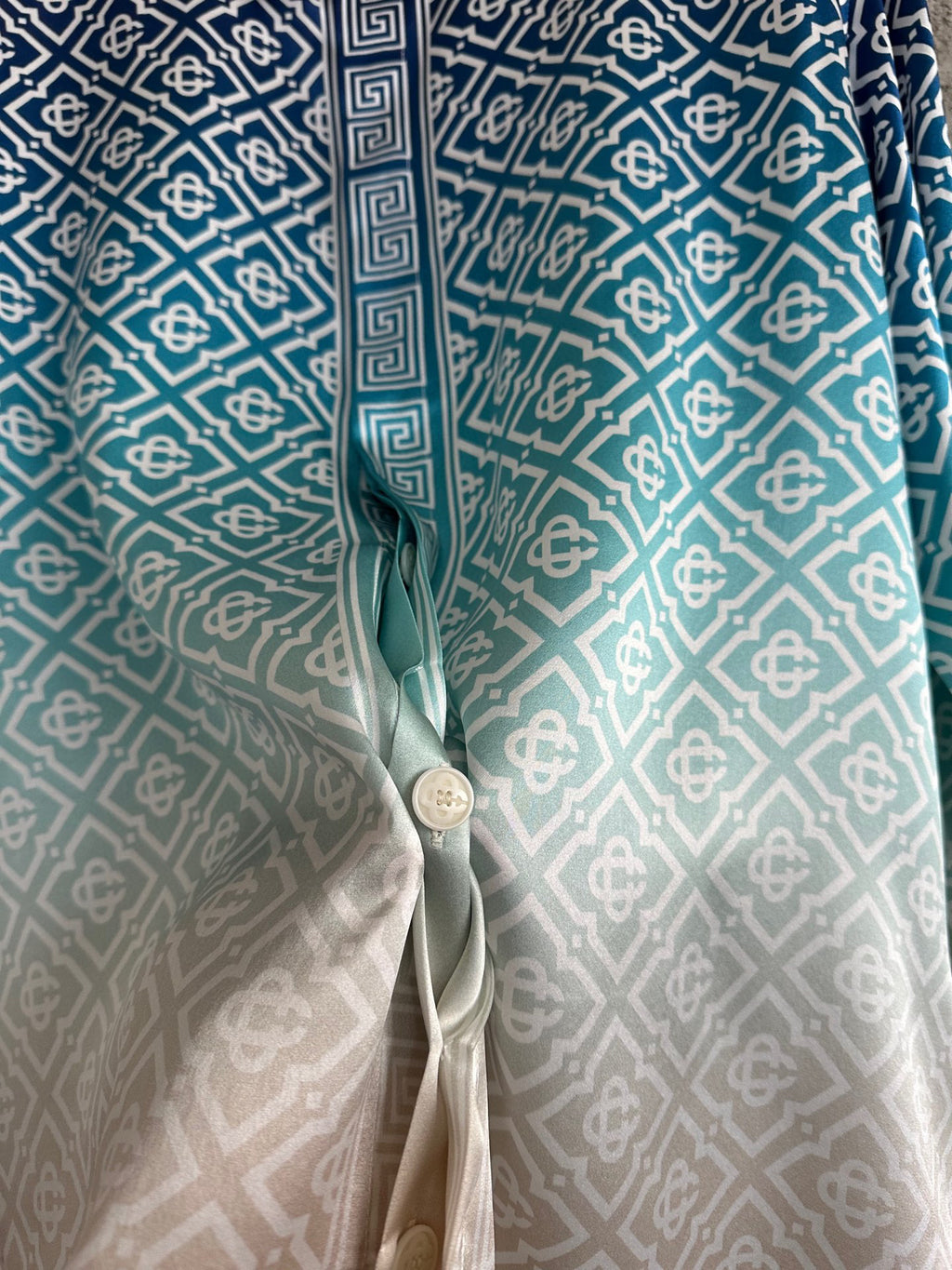 Casa B - Chemise en soie Jacquard Gradient