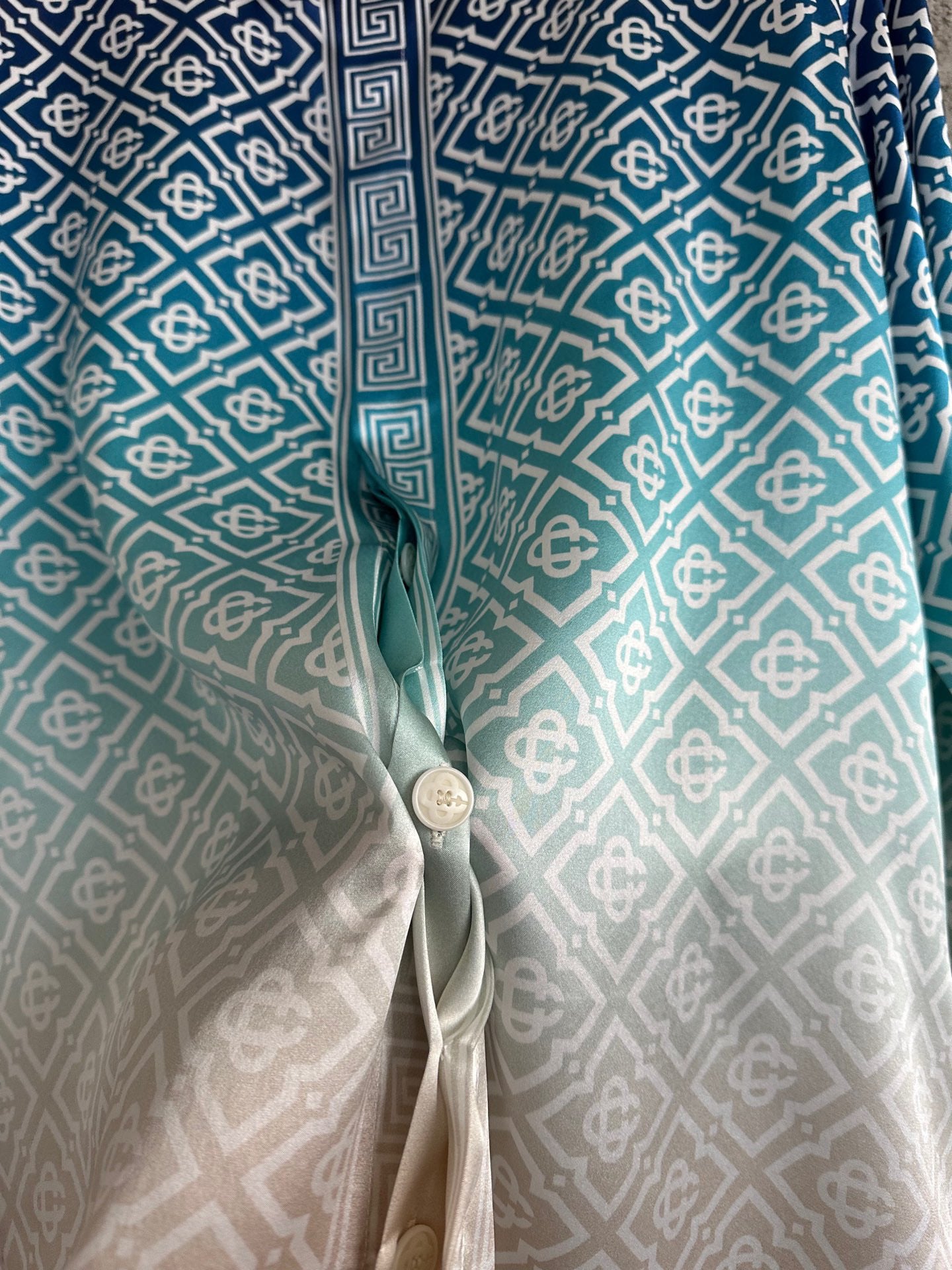 Casa B - Chemise en soie Jacquard Gradient