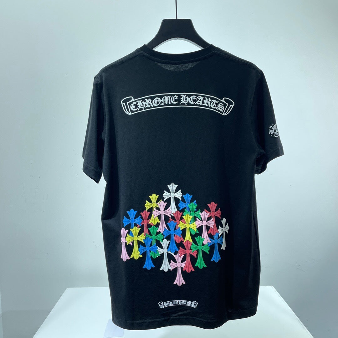 T shirt Arc en ciel de croix  full chrome