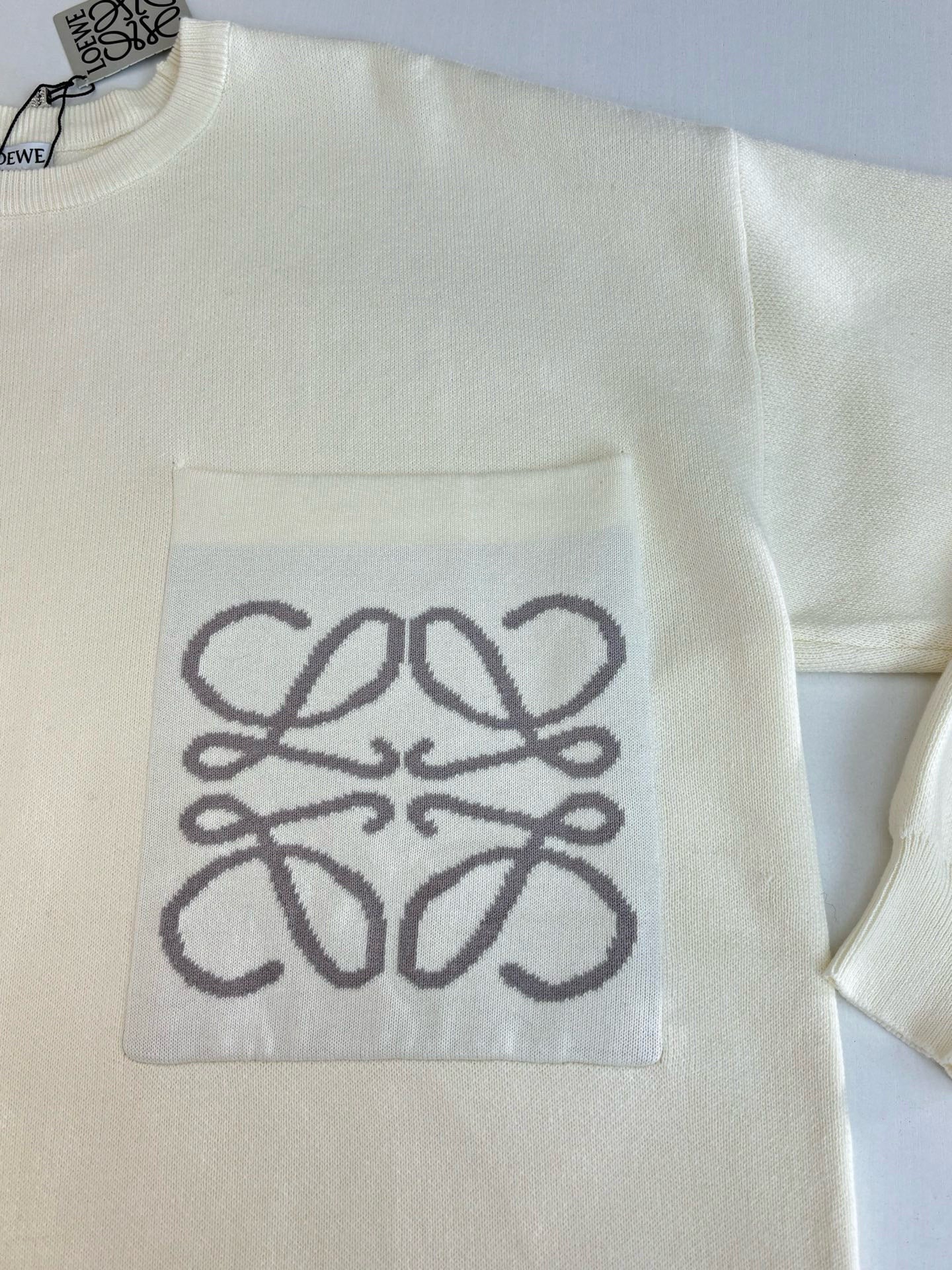 Pull Coton Anagram Blanc