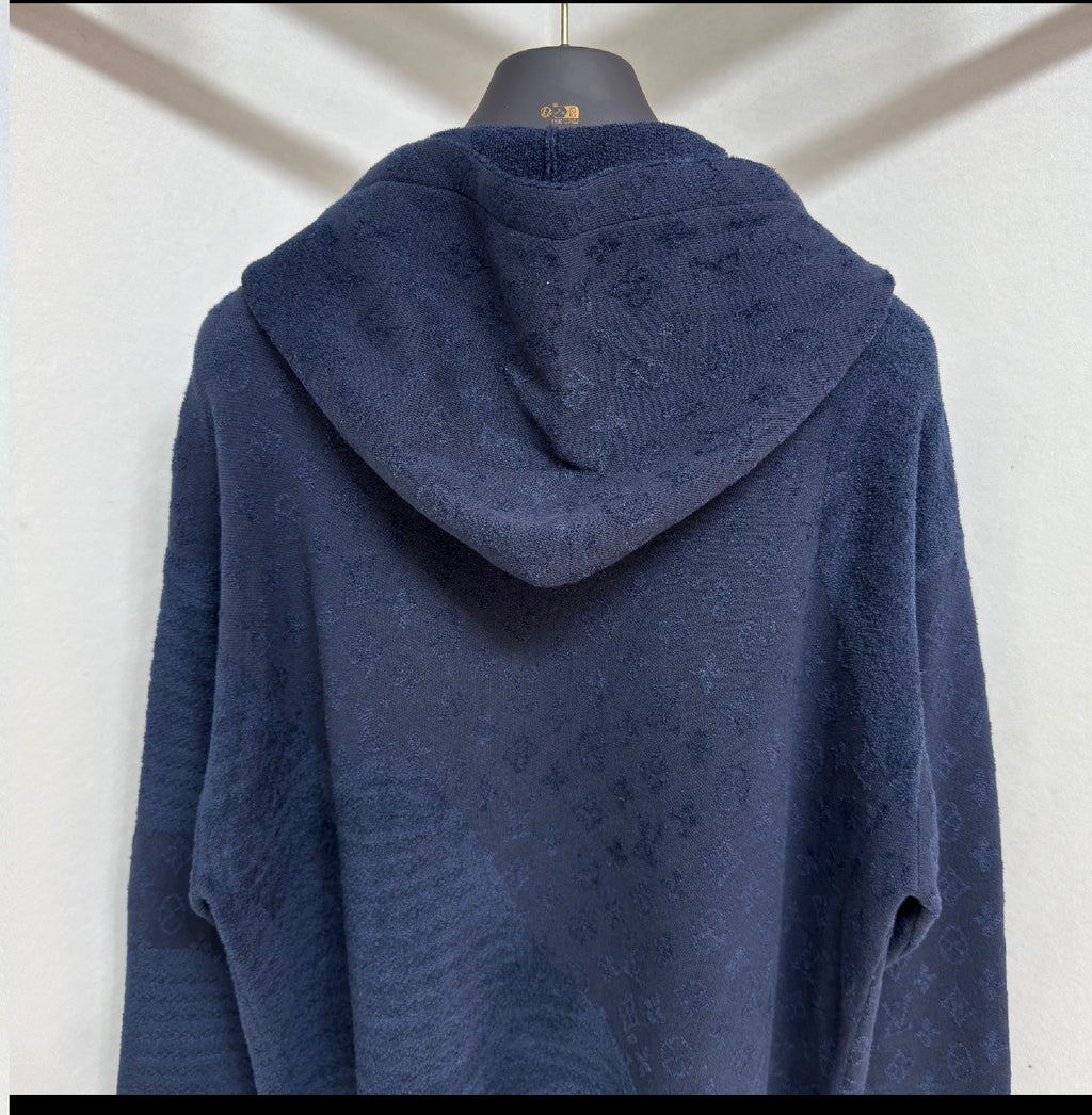 Sweat Lv jacquard mono bleu nuit 10/10