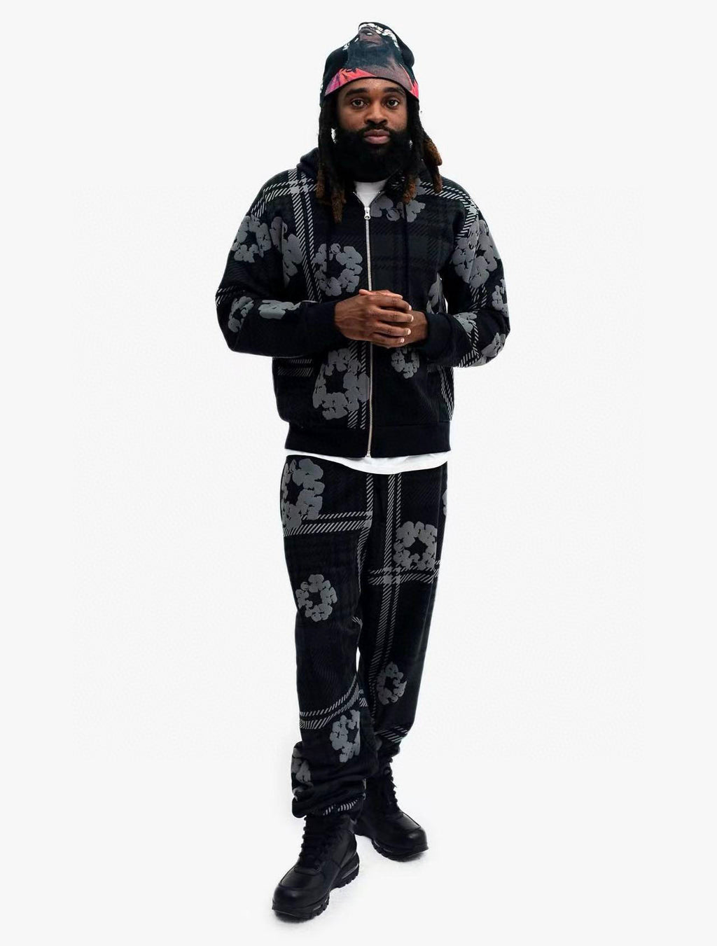 Pantalons à motif DT TEARS NOIR