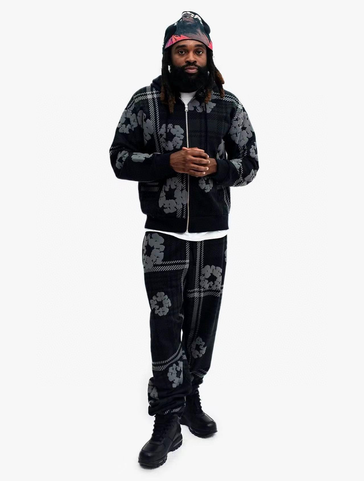 Pantalons à motif DT TEARS NOIR