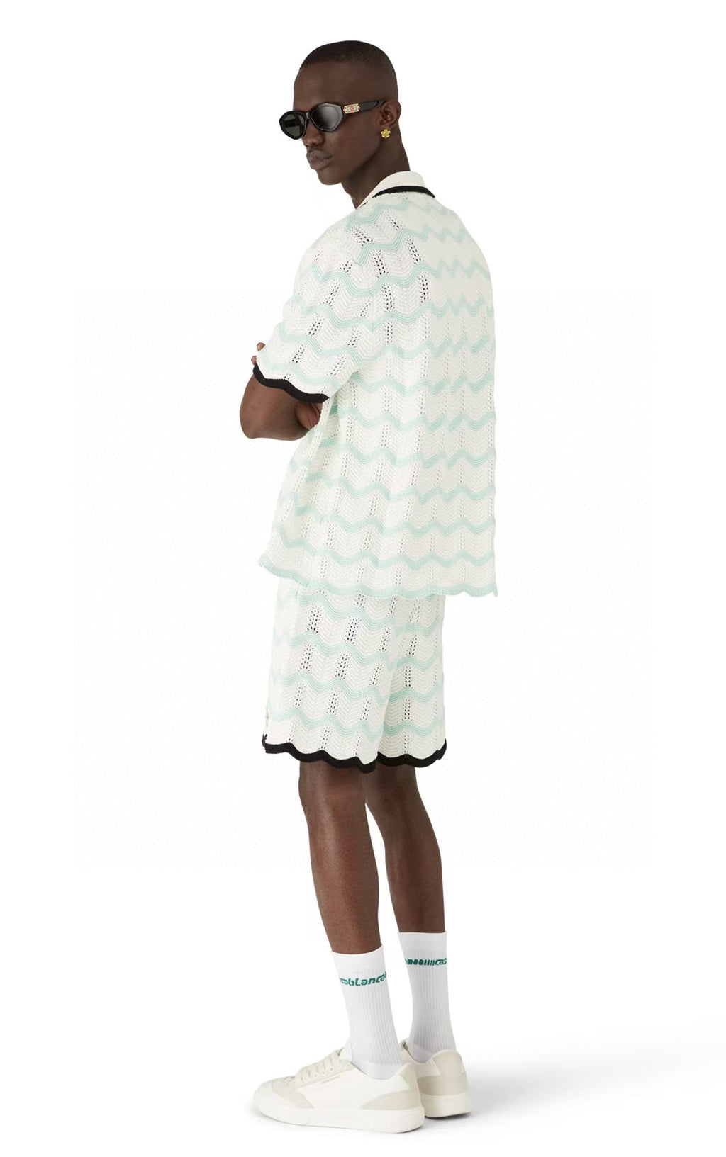 Casa B SHORT COTON CROCHETÉ GRADIENT WAVE