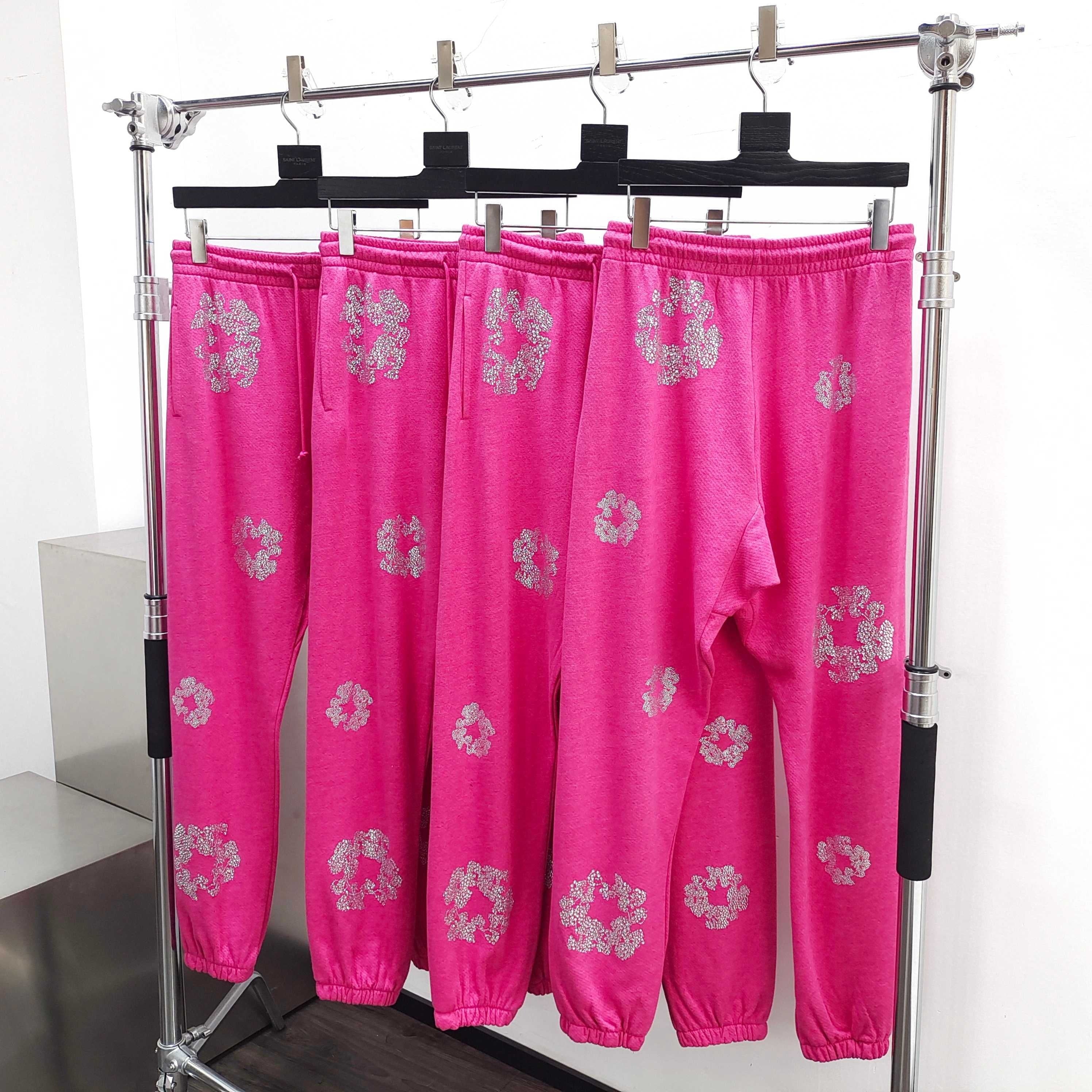 Pantalon Denim.Trs pink Grey flow