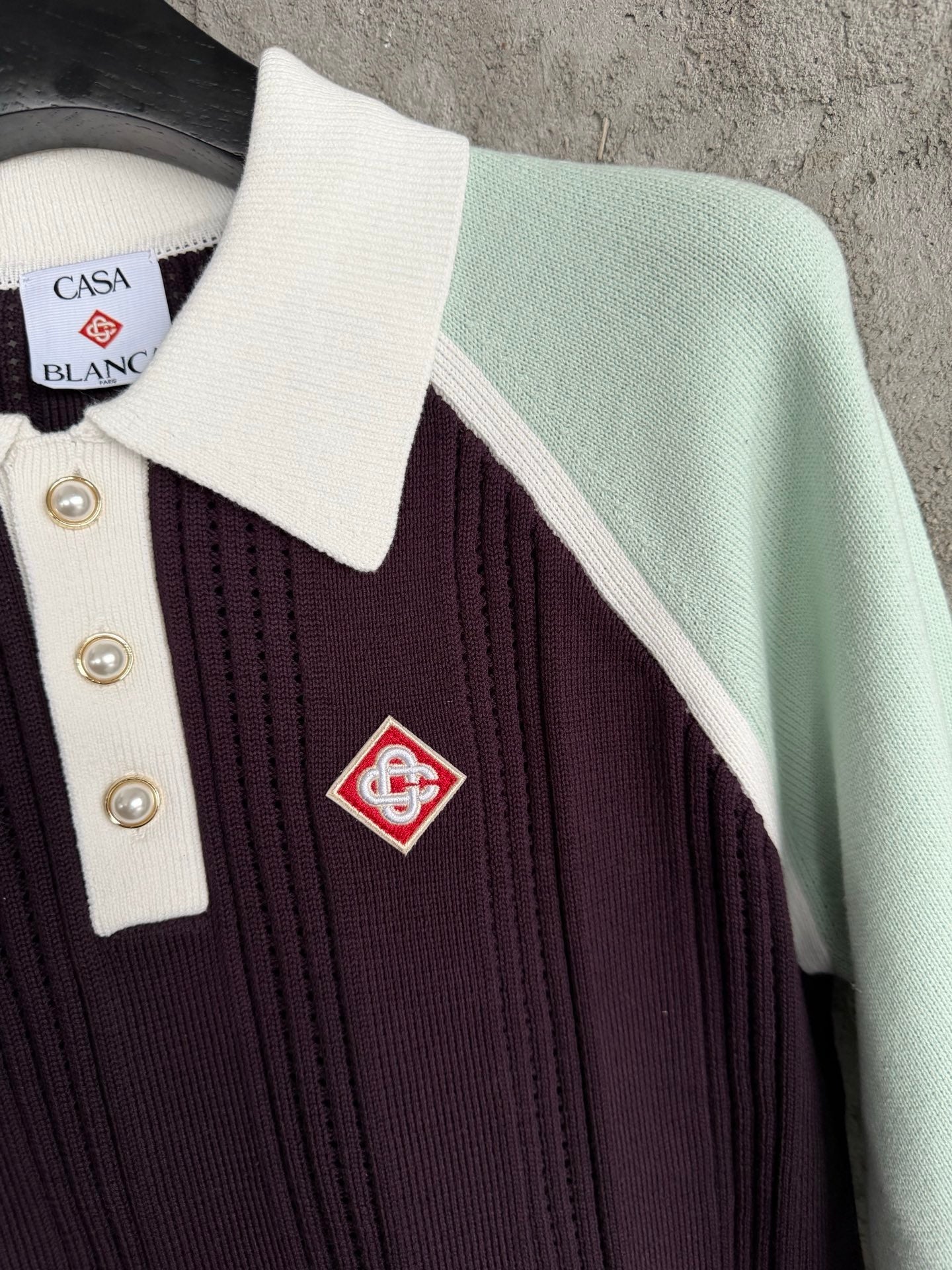 Polo de tennis à manche mérinos Casa