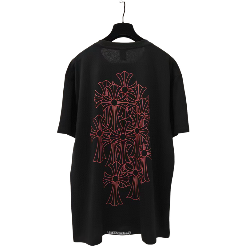 T shirt chrome noir et orange