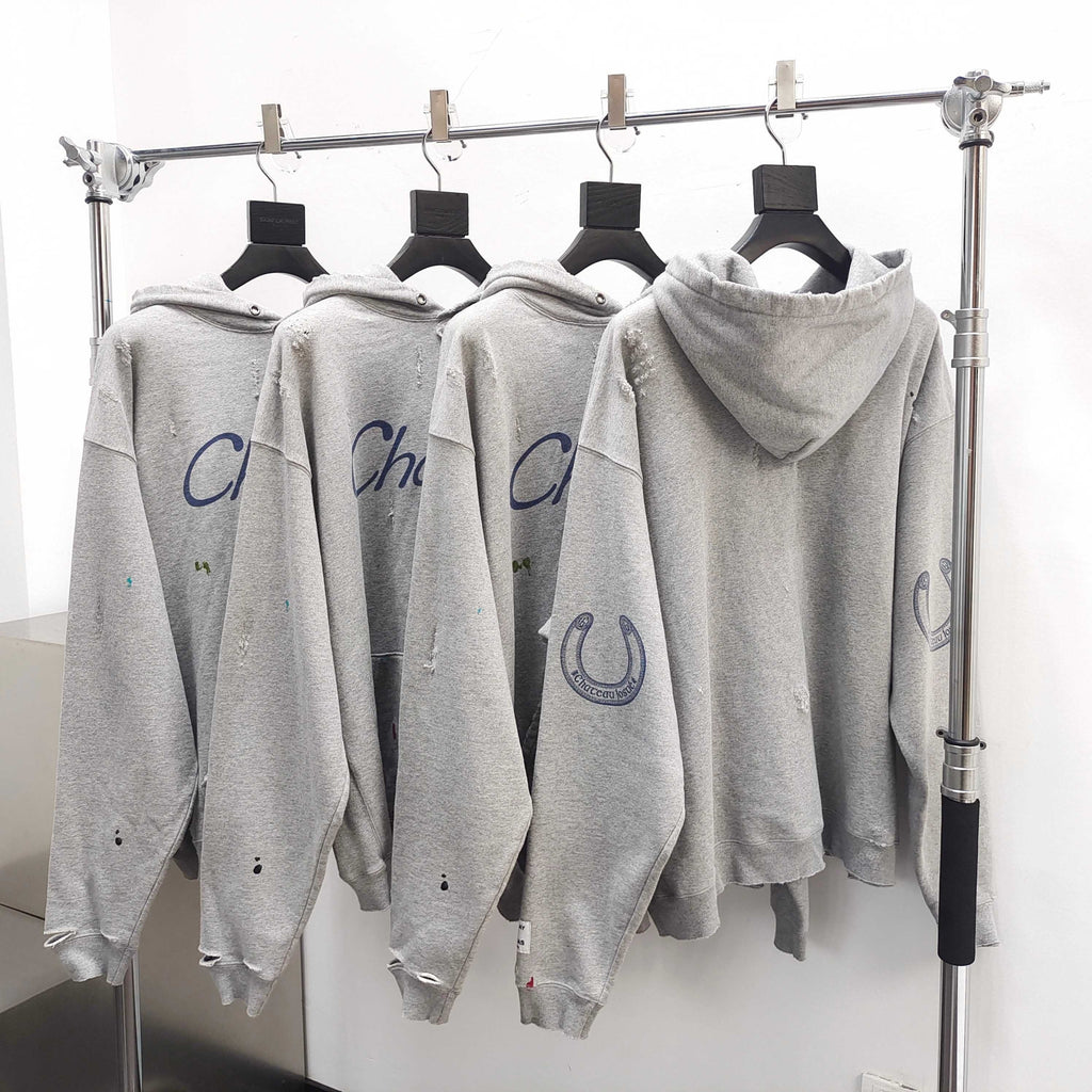 Sweat Capuche gris  Gallery Peint hands