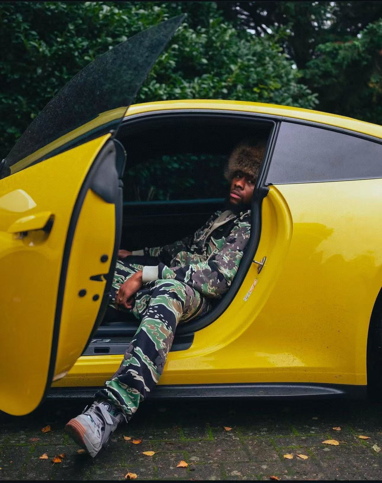 Pantalon Denim.Trs Green flowers military