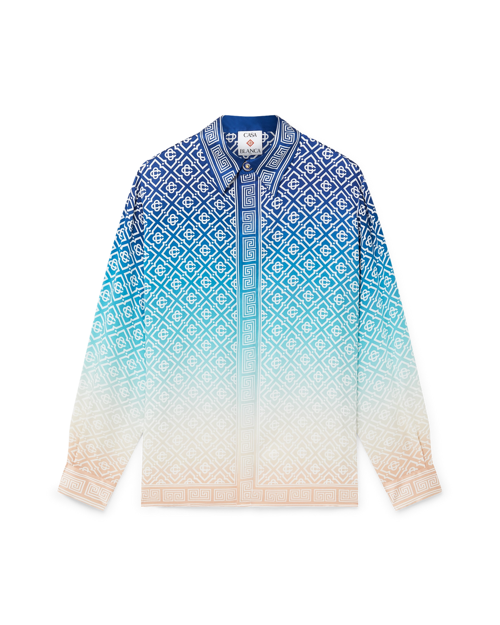 Casa B - Chemise en soie Jacquard Gradient