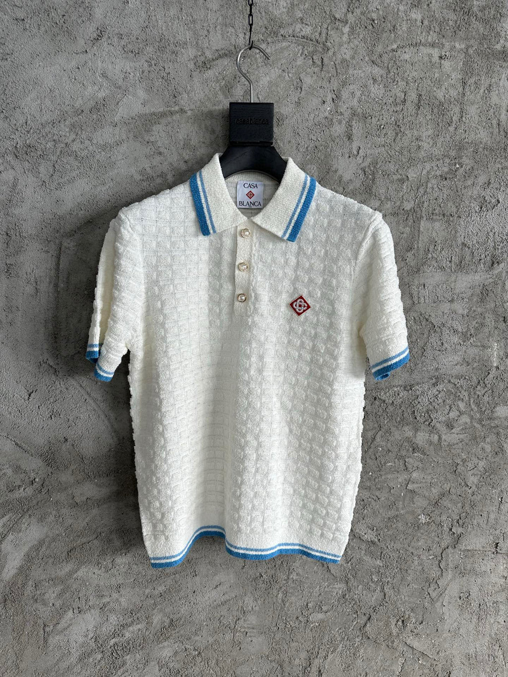 Polo Casa B / Baby blue appliqué à boucle