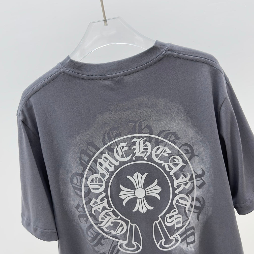 T shirt chrome Relief 3D PRINT Grey