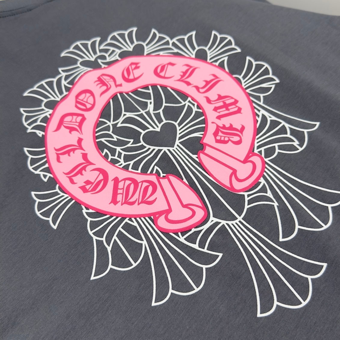 T shirt Chrome black Fer rosé