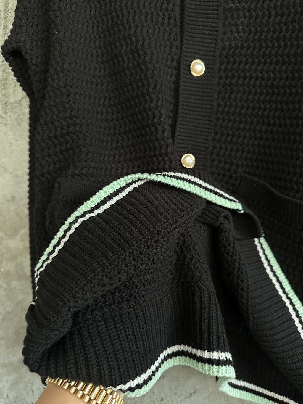 Casa B cardigan en maille à design côtelé