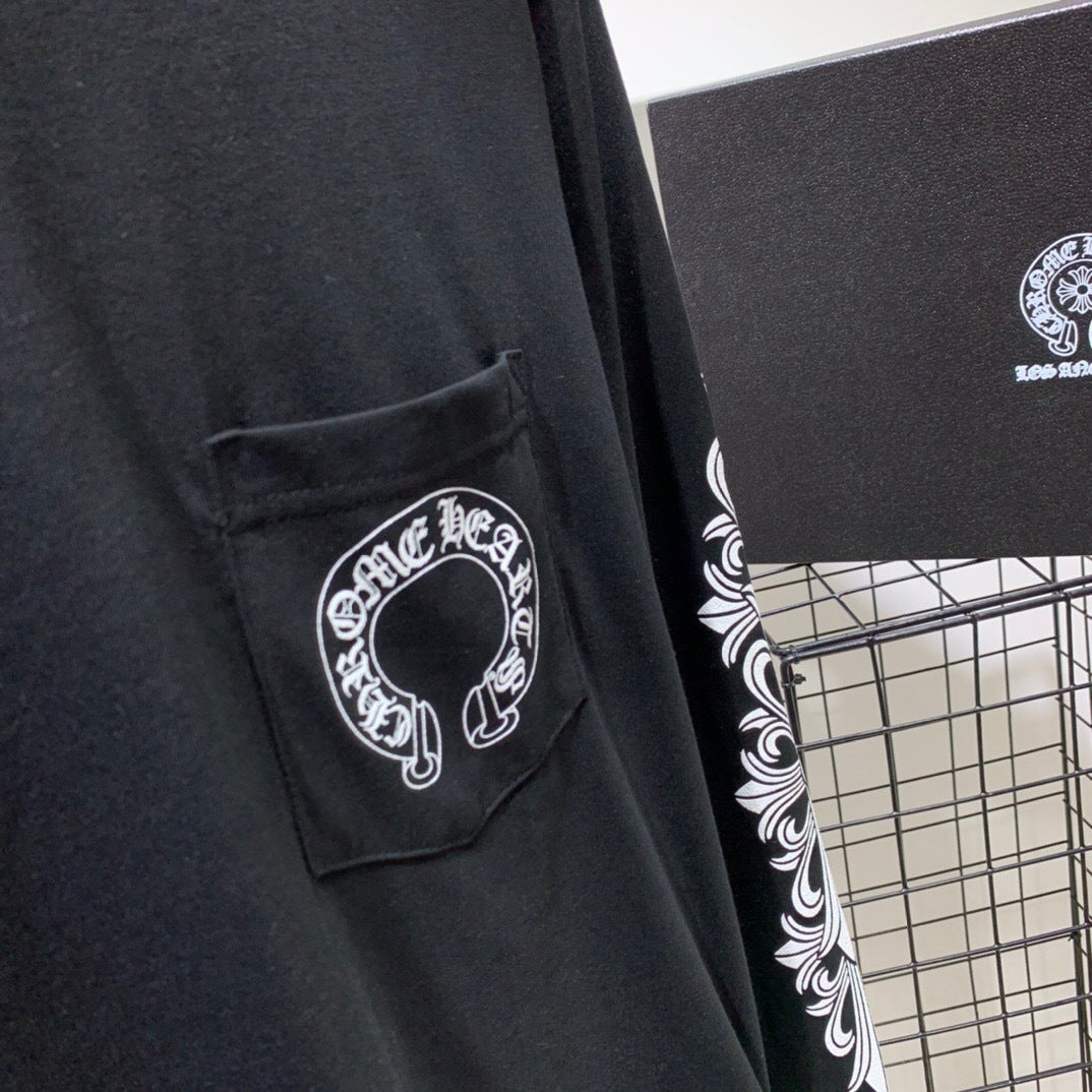 T shirt Chrome Black long sleeve