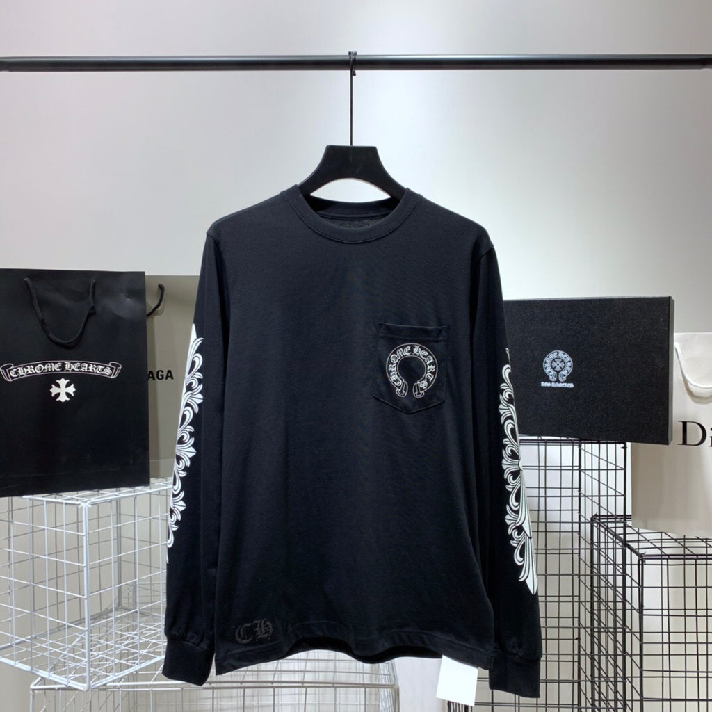 T shirt Chrome Black long sleeve