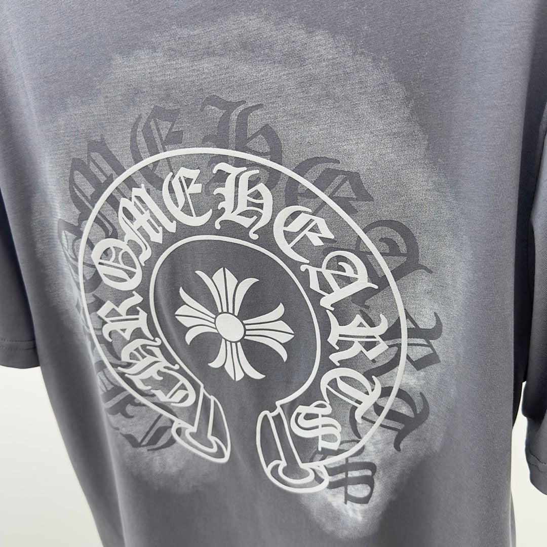 T shirt chrome Relief 3D PRINT Grey