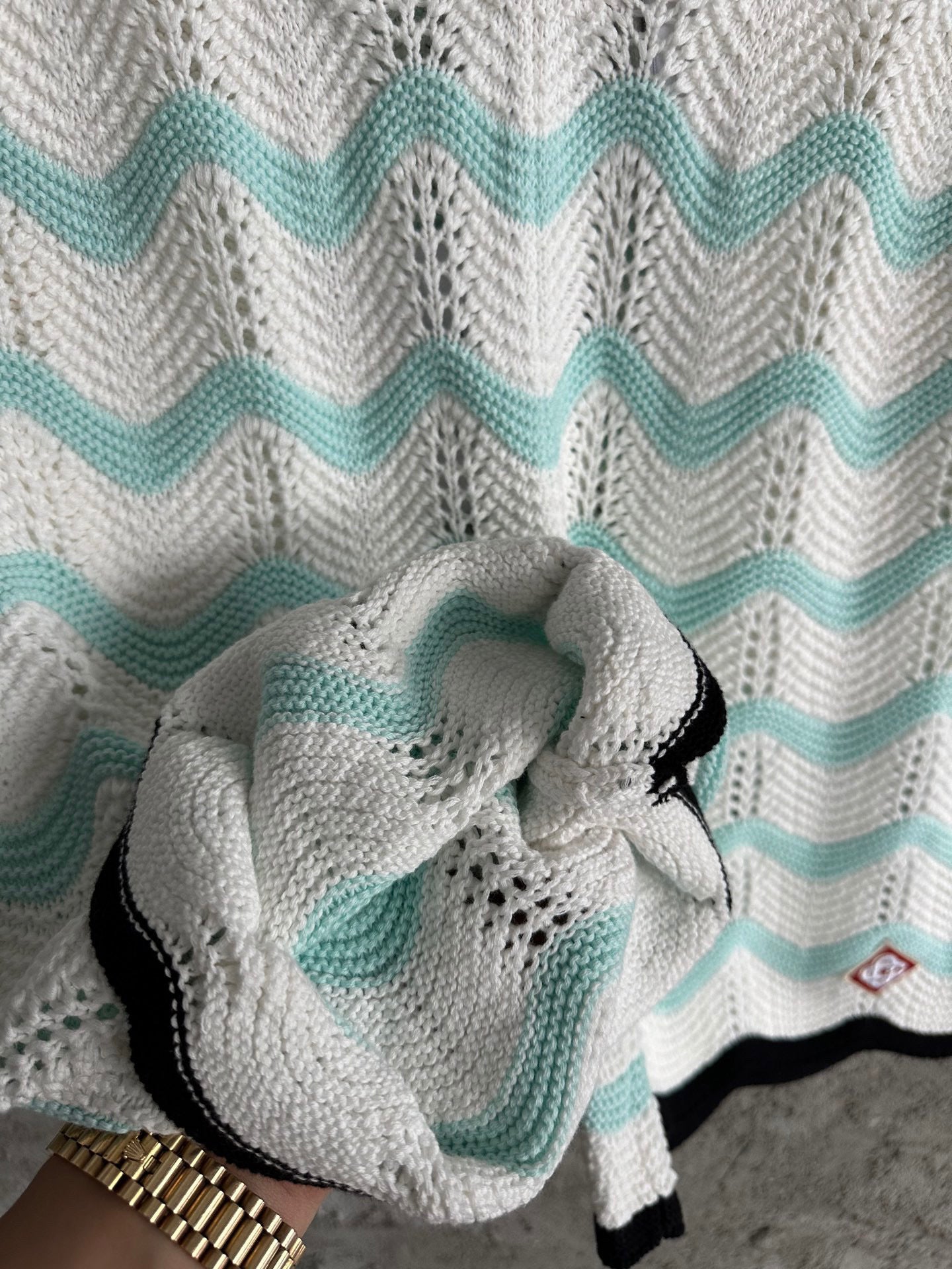 Casa B SHORT COTON CROCHETÉ GRADIENT WAVE