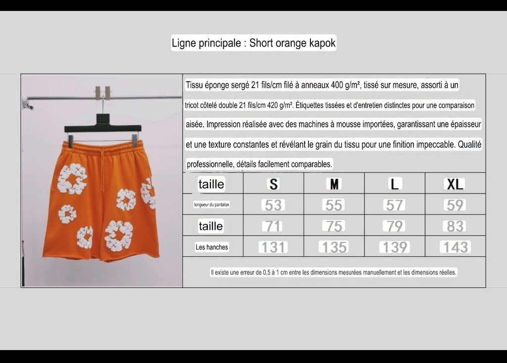 Short Denim.Trs Orange