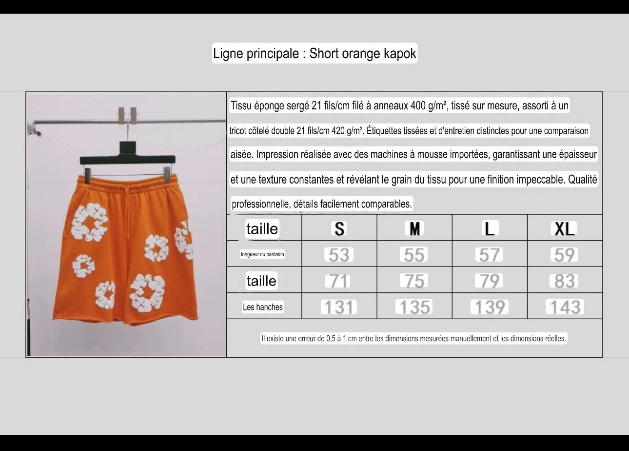 Short Denim.Trs Orange