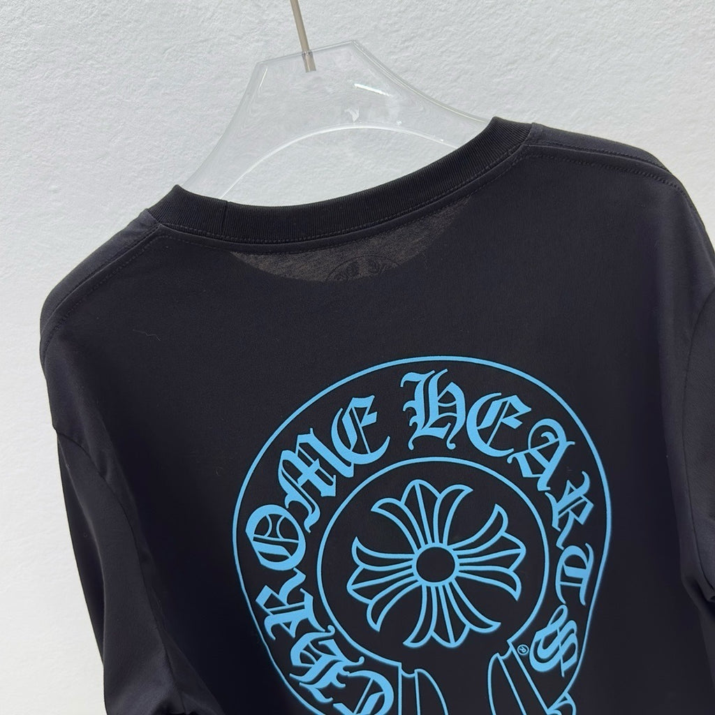 T shirt  Chrome Black Montaigne / BLUE long sleeve