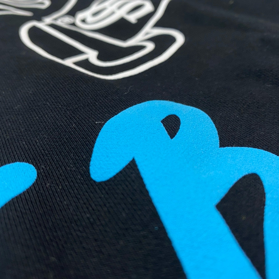 Sweat chrome noir SAINT BARTH BABY BLUE