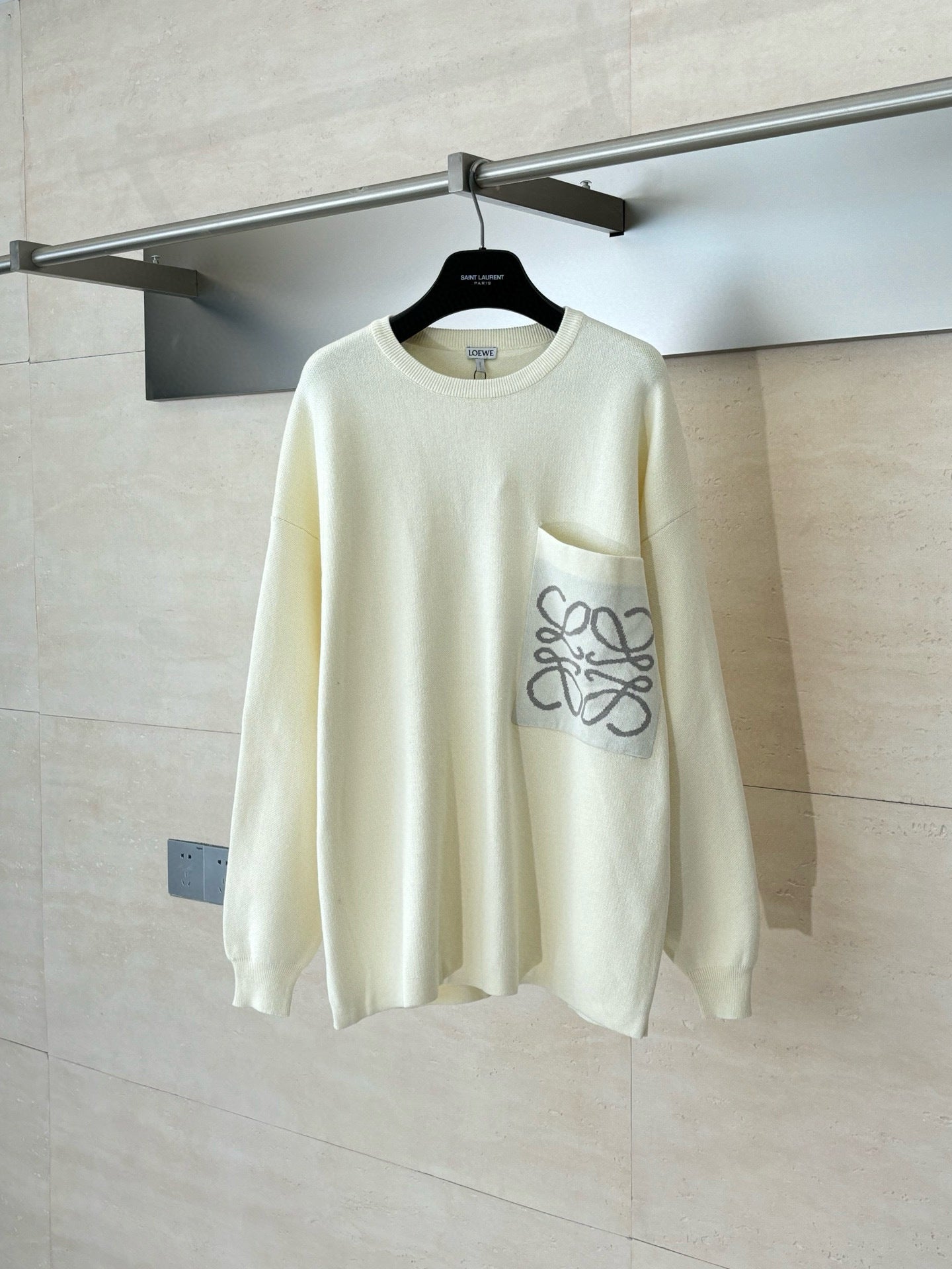 Pull Coton Anagram Blanc