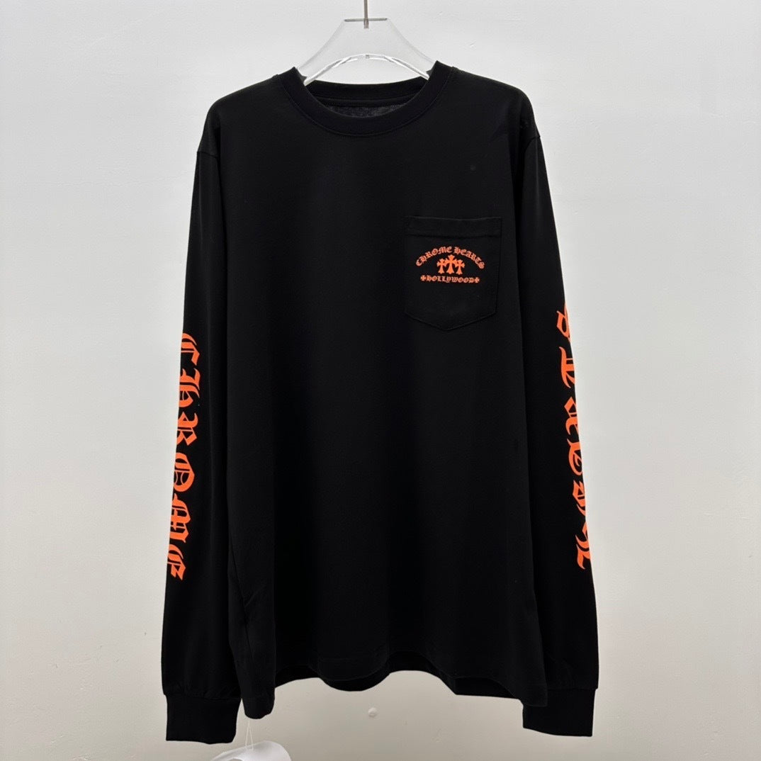 T shirt  Chrome Black / Orange  sleeve