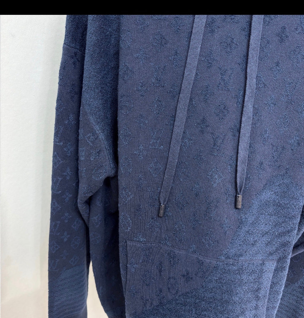 Sweat Lv jacquard mono bleu nuit 10/10