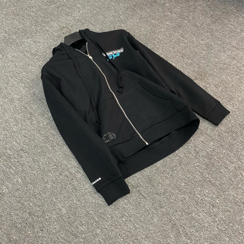 Sweat chrome noir SAINT BARTH BABY BLUE